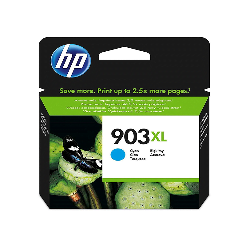 HP 903XL Cyan - Cartouche d'encre grande capacité HP d'origine (T6M03AE)