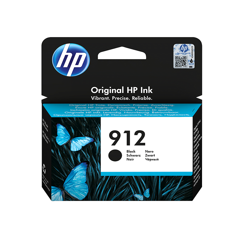 HP 912 Noir - Cartouche d'encre HP d'origine (3YL80AE)