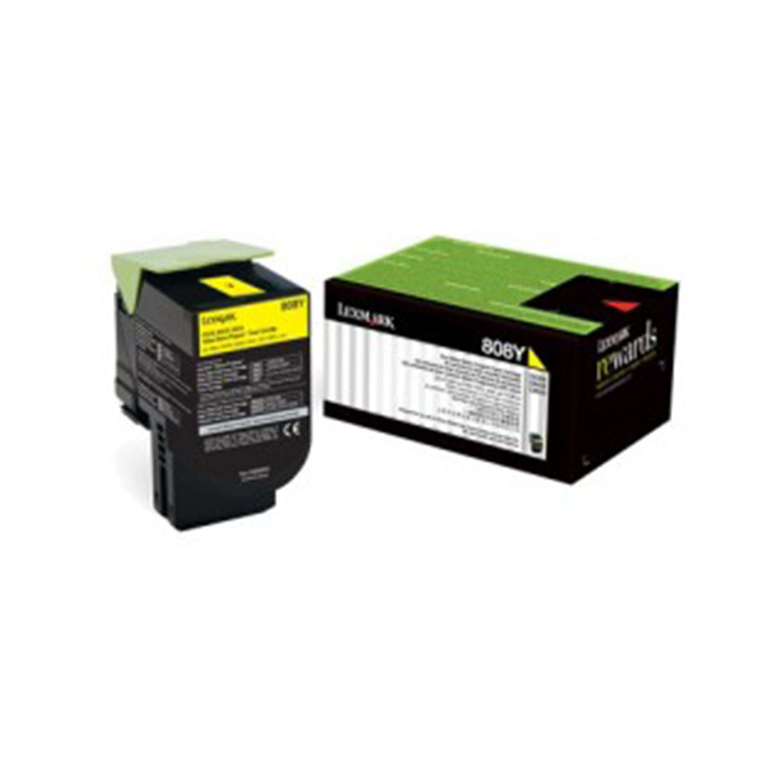 Lexmark 808Y Jaune - Toner d'origine 80C80Y0