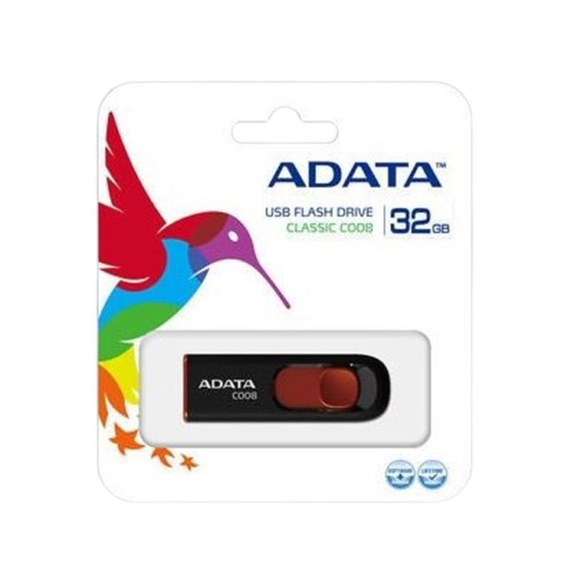 ADATA 32GB USB 2.0 Noir&Rouge AC008 ( AC008-32G-RKD )