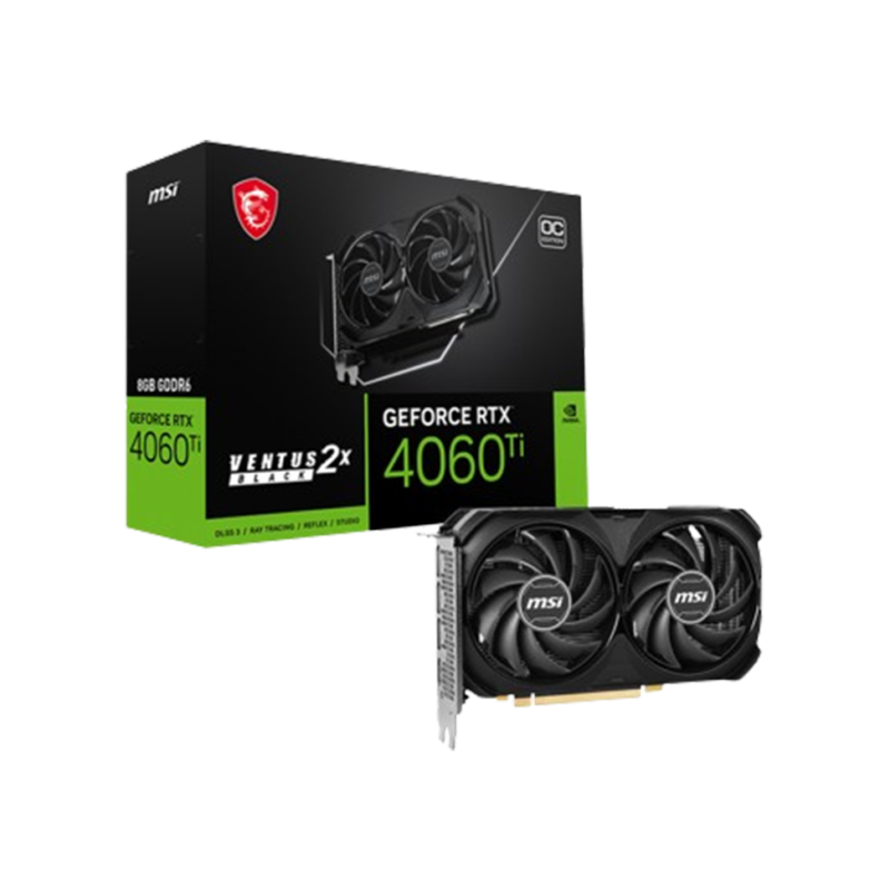 Carte graphique MSI GeForce RTX™ 4060 Ti VENTUS 2X BLACK 8G OC (MSI_912-V515-077)