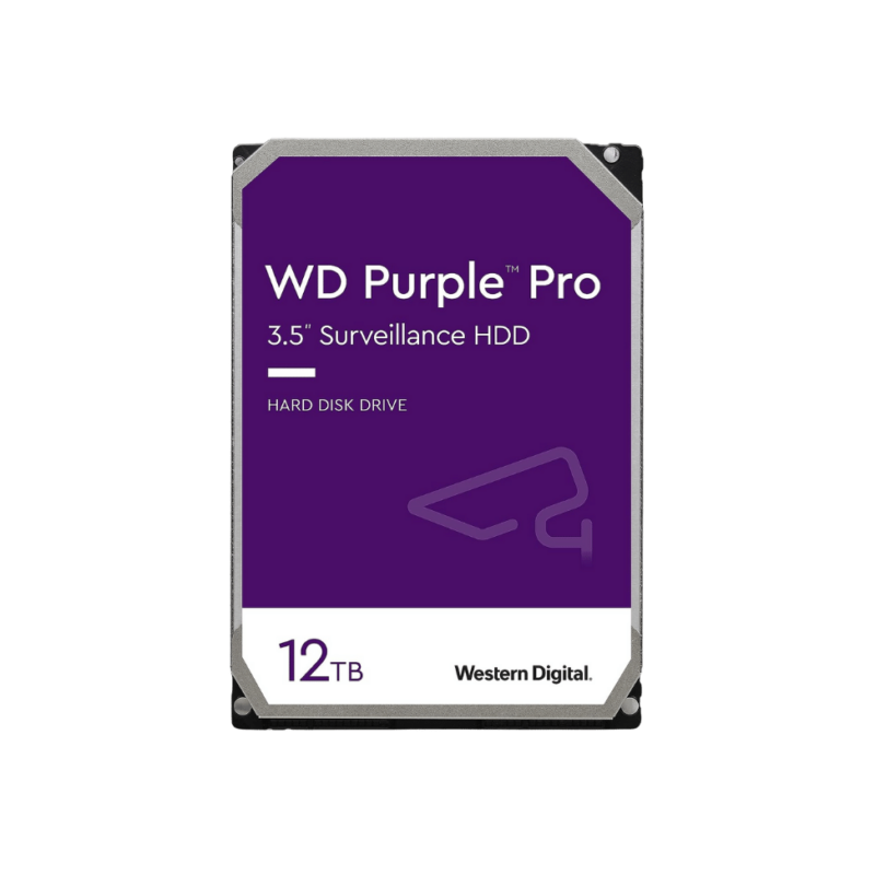 Western Digital Disque dur interne 3.5" 12 TB Purple Pro pour la vidéo surveillance (WD121PURP)