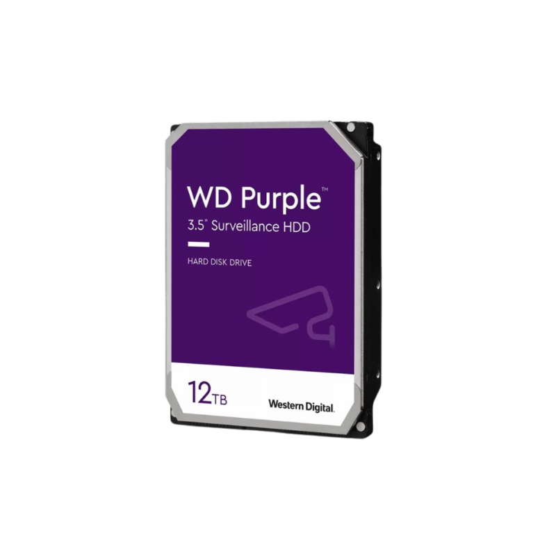 Western Digital Disque dur interne 3.5" 12TB Purple pour la vidéo surveillance (WD121PURZ)