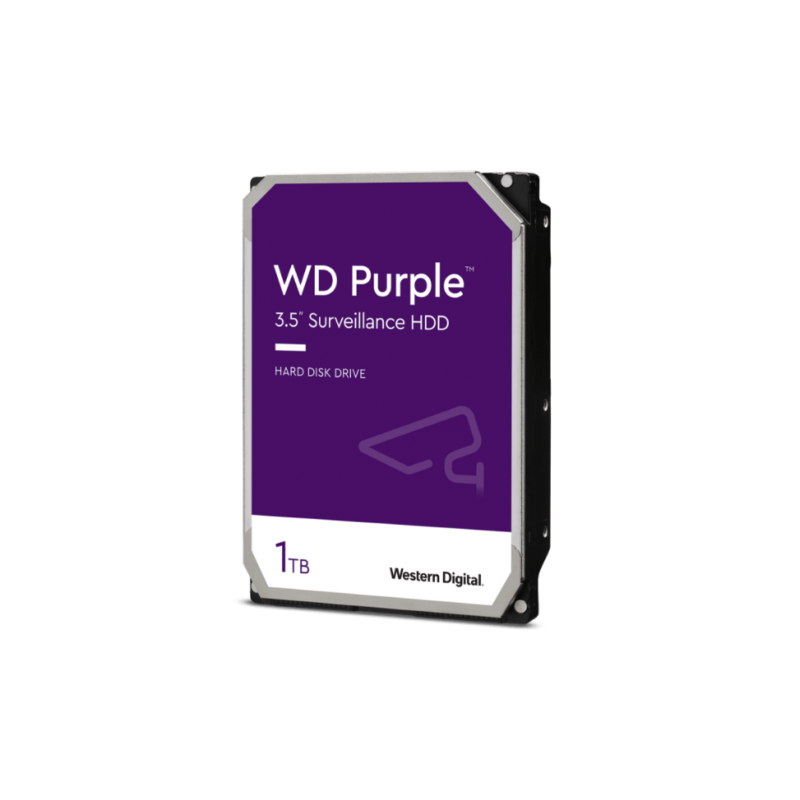 Western Digital Disque dur interne 3.5" 1TB Purple pour la vidéo surveillance (WD10PURZ)