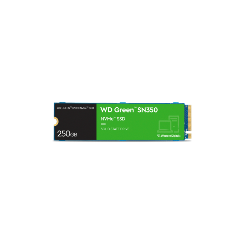 Disque dur interne SSD WD Green SN350 M.2 2280 PCIe Gen3 x4 NVMe 250 Go (WDS250G2G0C)