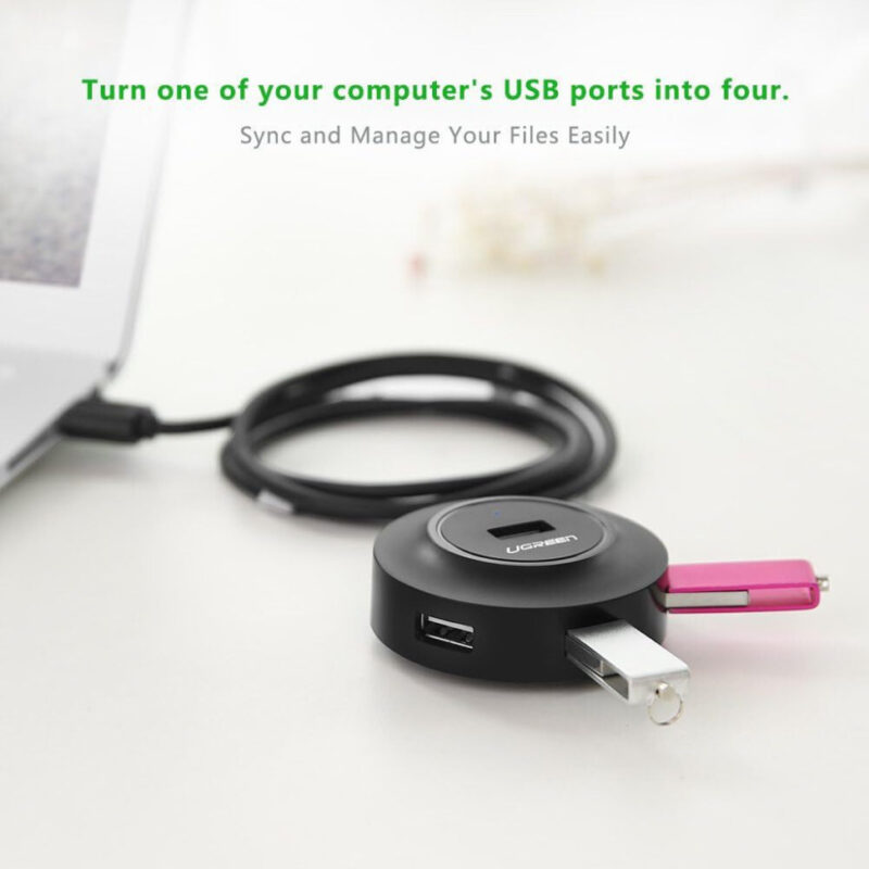 Hub USB 2.0 Ugreen 4 Ports 1M (20277)