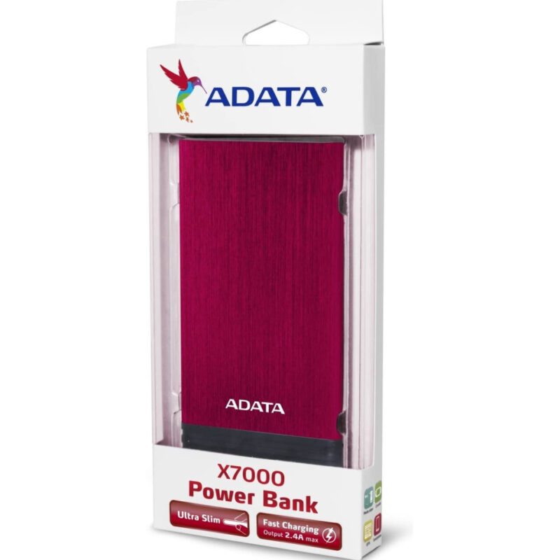 Banque d'alimentation ADATA X7000 Rouge - Powerbank de 7000 mAh (AX_7000)