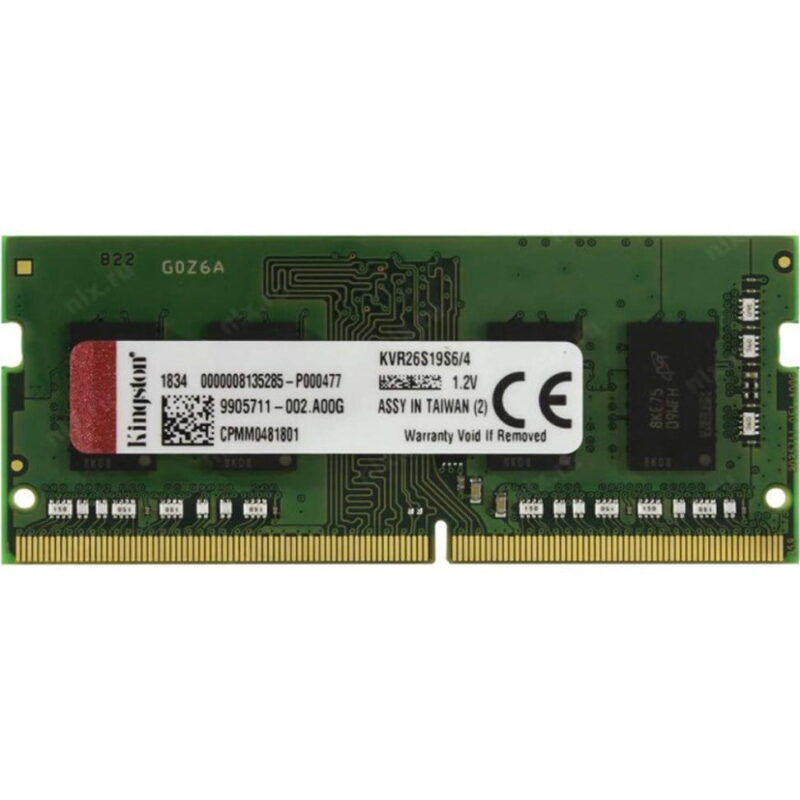 Barrette mémoire Kingston 4GB DDR4-2666MHZ Non-ECC SODIMM