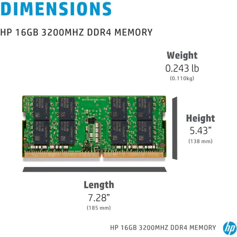 Barrette mémoire HP SO-DIMM 8GB DDR4 3200 MHz (286H8AA)