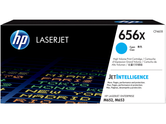 HP 656X High Yield Cyan Original LaserJet Toner Cartridge (CF461X)