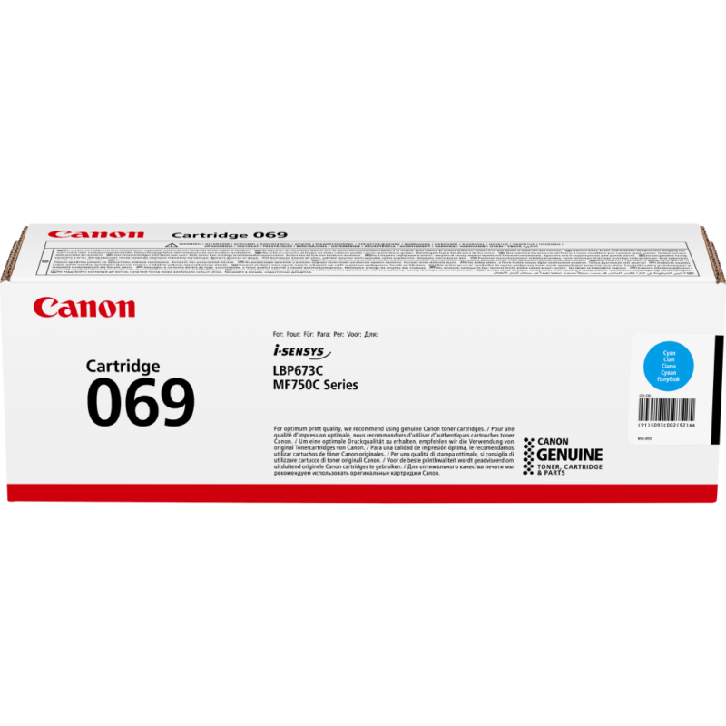 Toner Canon 069 Cyan d'origine (5093C002AA)