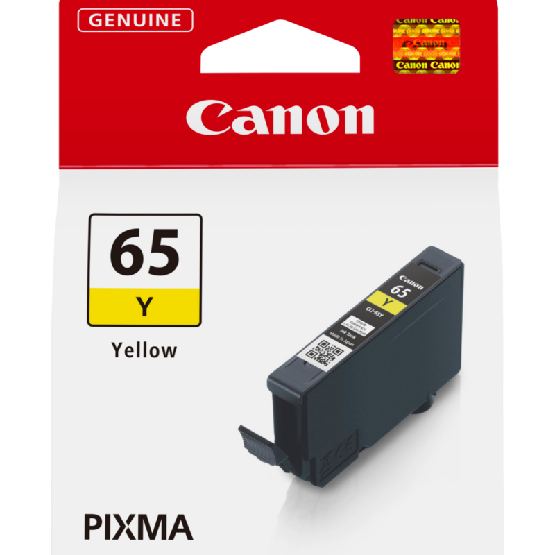 Canon CLI-65Y Jaune - Cartouche d'encre Canon d'origine (4218C001AA)