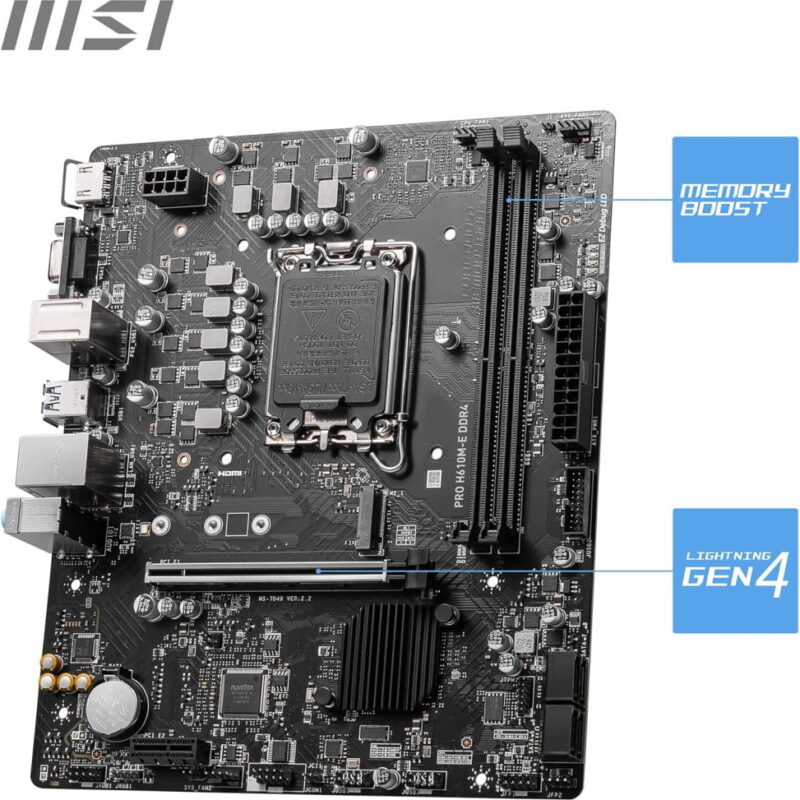 Carte Mère Intel MSI PRO H610M-E DDR4 (MSI_911-7D48-036)