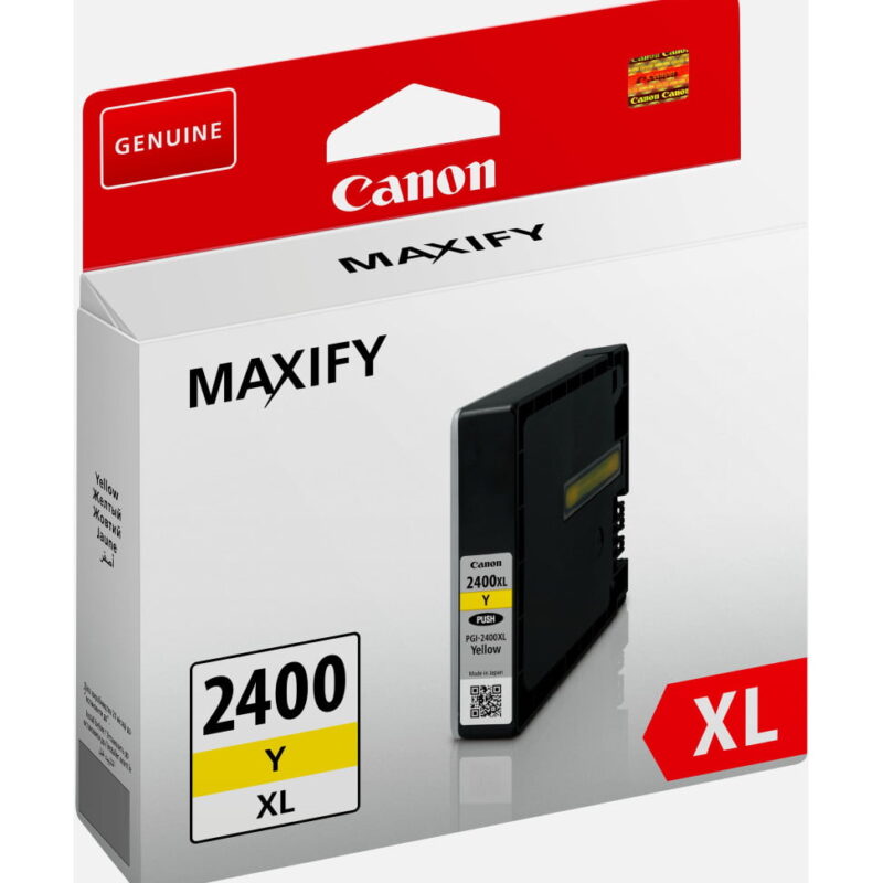 Canon PGI-2400XL Y Jaune - Cartouche d'encre grande capacité Canon d'origine (9276B001AA)