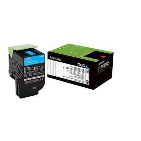 Cartouche de toner Cyan LEXMARK Return Program 1000 pages (70C80C0)