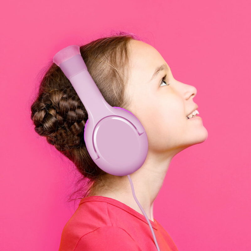 Casque CELLY pour enfants avec stickers Jack 3.5 mm - Rose (KIDSBEATPK)