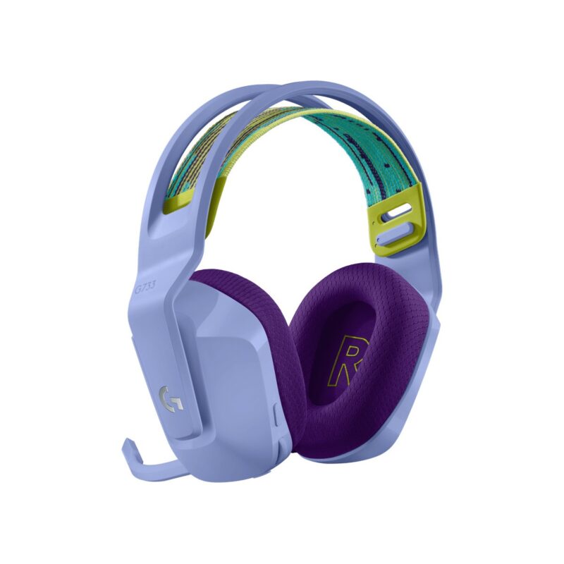 CASQUE GAMING SANS FIL LOGITECH G733 LIGHTSPEED RVB ULTRA-LÉGER - LILAC (981-000890)