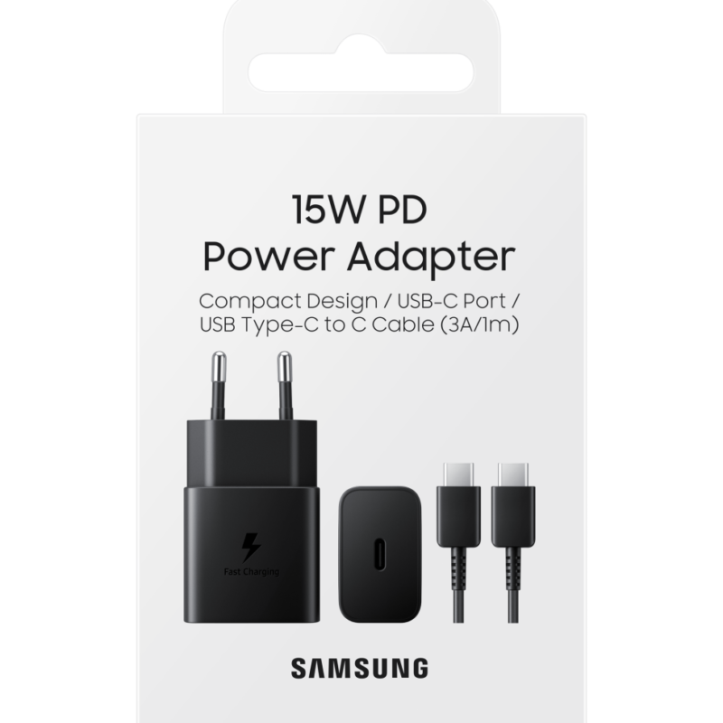 Chargeur Samsung Type-C vers Type-C 15W (EP-T1510XBEGWW)