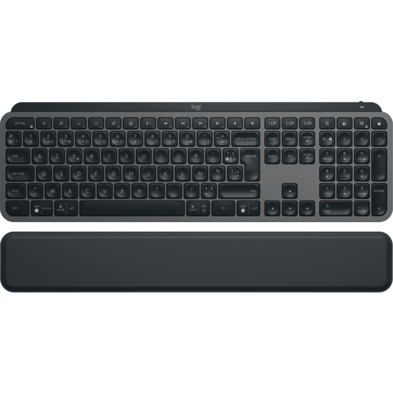 Clavier sans fil Logitech MX Keys Plus avec repose-poignets - AZERTY (920-009406)