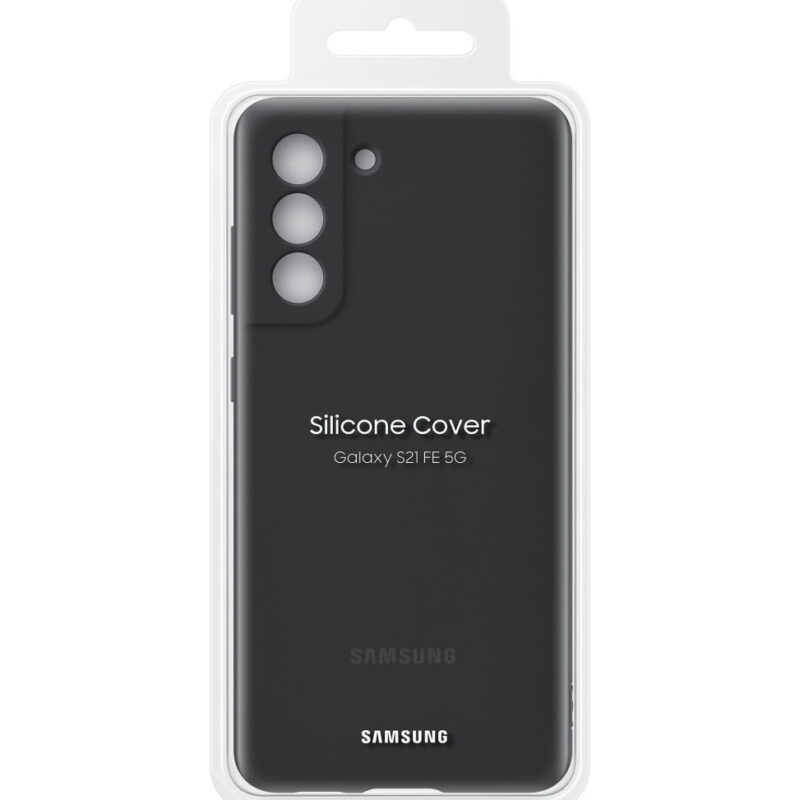 Coque Samsung en silicone Galaxy S21 FE Noir (EF-PG990TBEGWW)