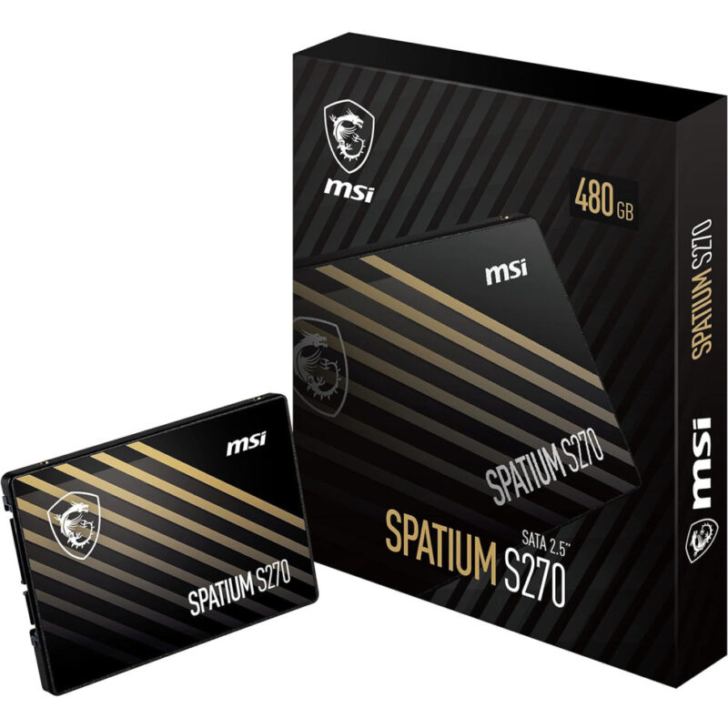 Disque Dur interne SSD MSI Spatium S270 SATA 2.5” 480GB (S78-440E350-P83)