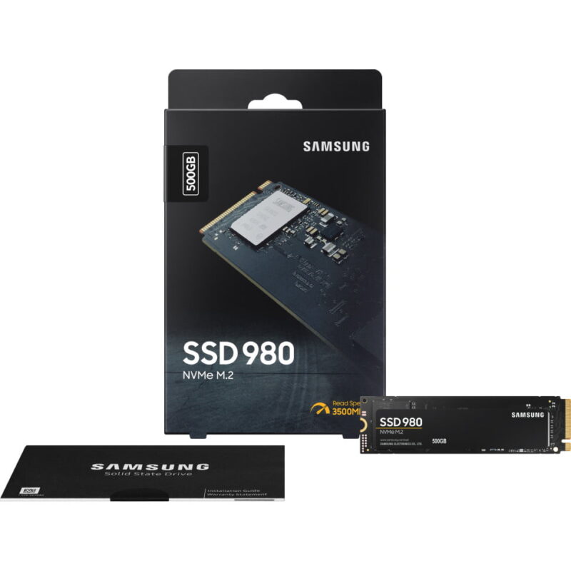 Disque Dur interne SSD Samsung 980 M.2 NVMe PCIe 3.0 - 500 GB - (MZ-V8V500BW)