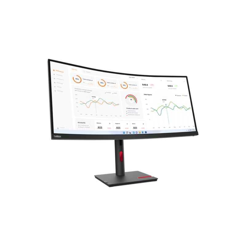 Écran incurvé 34" QHD Lenovo ThinkVision T34w-30 (63D4GAT1EU)