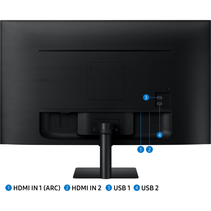 Écran intelligent 27" Samsung M5 avec télécommande (LS27CM500EMXZN)