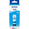 Epson 108 Cyan - Bouteille d'encre Epson EcoTank d'origine (C13T09C24A)