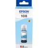 Epson 108 Cyan clair - Bouteille d'encre Epson EcoTank d'origine (C13T09C54A)