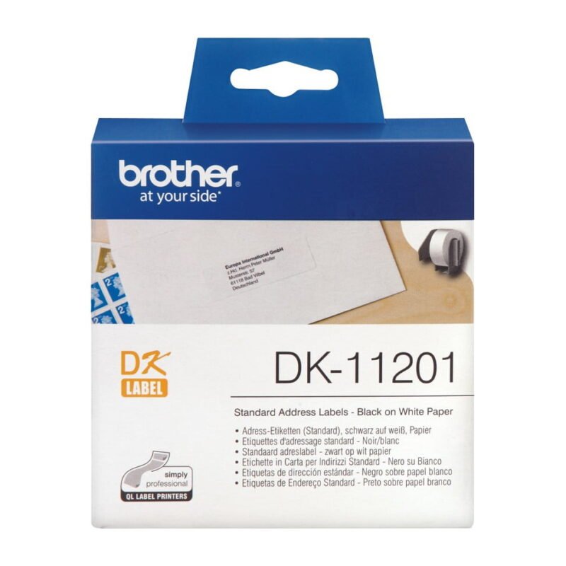 Étiquettes Brother d'adressage standard 29x90 mm 400 étiquettes par rouleau (DK11201)