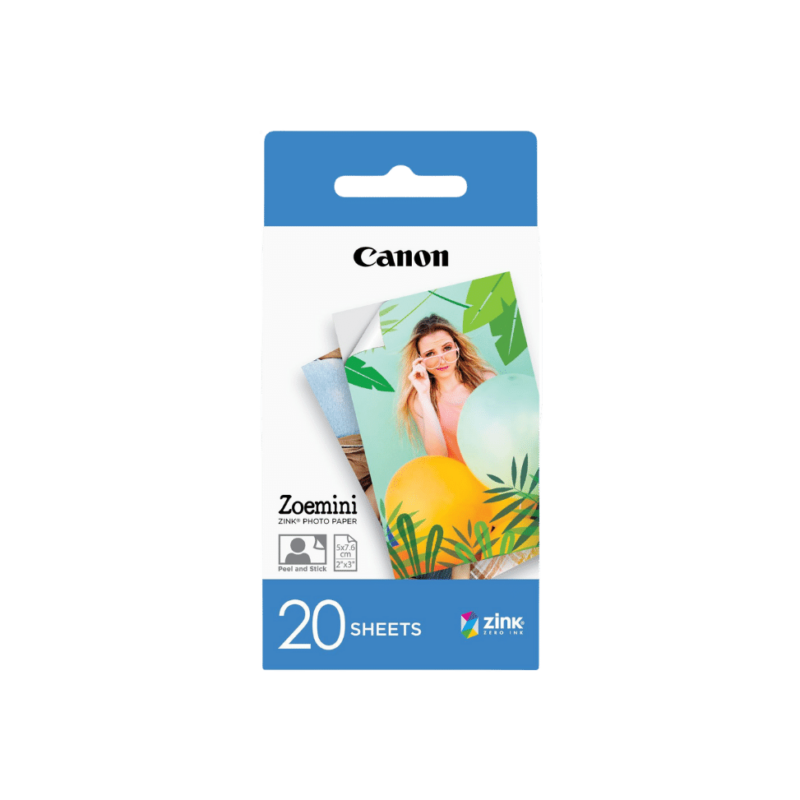 Papier photo Canon ZINK™ 5 x 7.6 cm - Pack de 20 poses (3214C002AD)