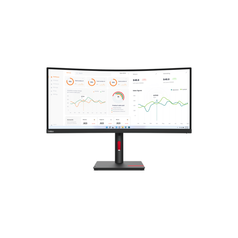 Écran incurvé 34" QHD Lenovo ThinkVision T34w-30 (63D4GAT1EU)