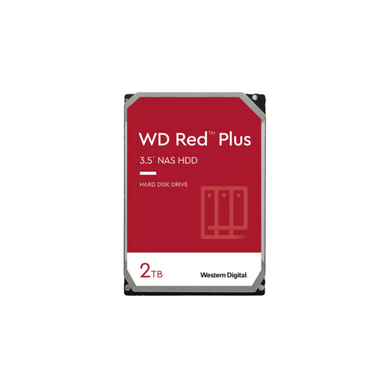 Disque dur interne 3.5" Western Digital Red Plus - 2To - pour NAS (WD20EFZX)