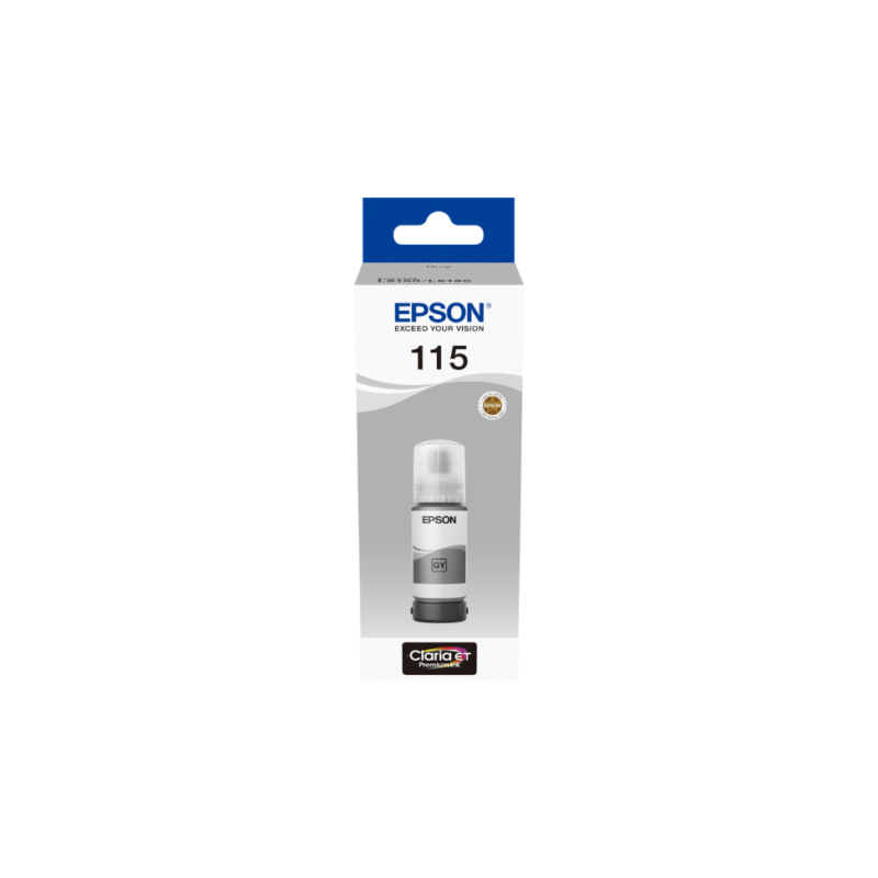 Bouteille d'encre Epson 115 Gris EcoTank d'origine (C13T07D54A)