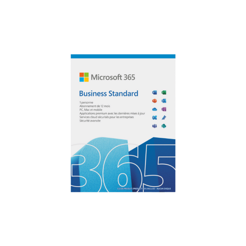 Microsoft 365 Business Standard Français 5 PC ou MAC pour 1 utilisateur (KLQ-00667)