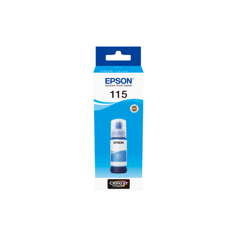 Bouteille d'encre Epson 115 Cyan EcoTank d'origine (C13T07D24A)