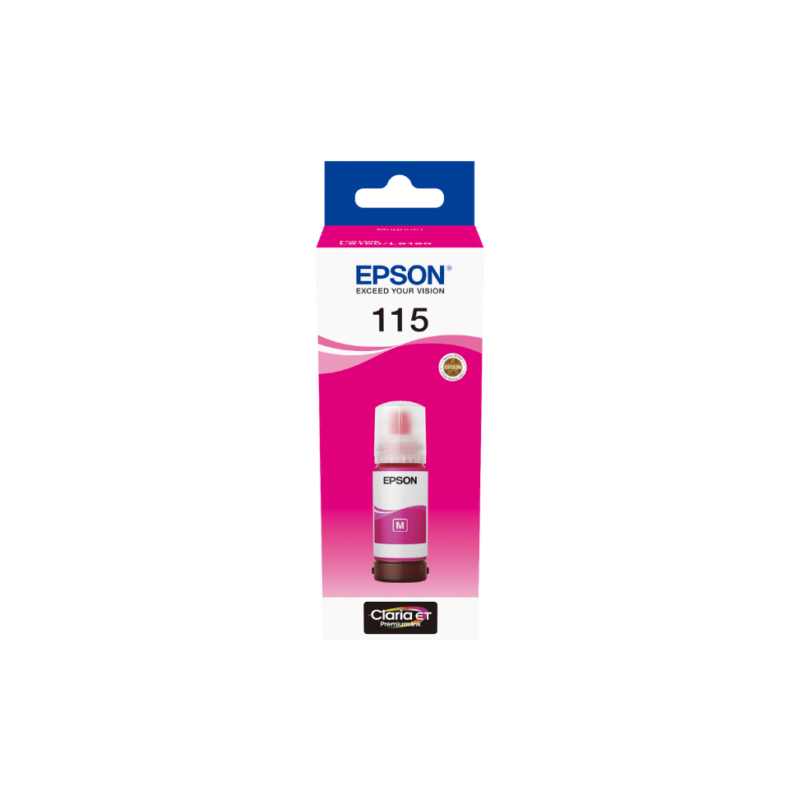 Bouteille d'encre Epson 115 Magenta EcoTank d'origine (C13T07D34A)