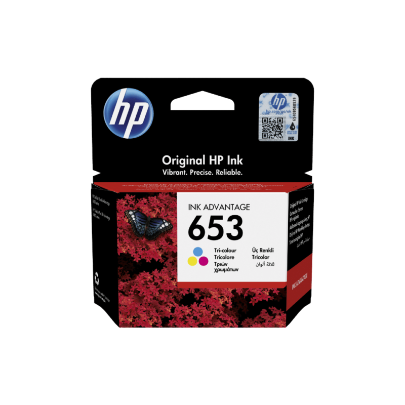 Cartouche d'encre HP 653 Couleur d'origine Ink Advantage (3YM74AE-BHL)