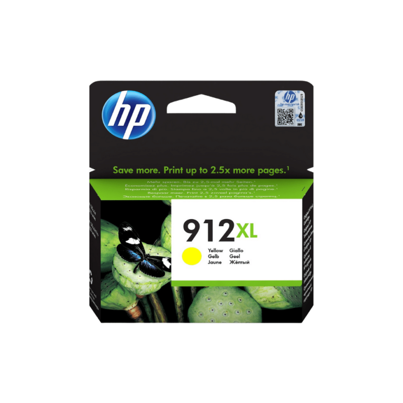 HP 912XL Jaune Cartouche d'encre grande capacité HP d'origine (3YL83AE)