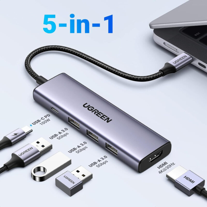 HUB USB-C Ugreen 5 en 1 (15596)