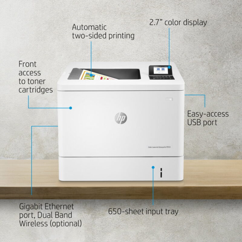 Imprimante Laser Couleur HP LaserJet Enterprise M554dn (7ZU81A-B19)