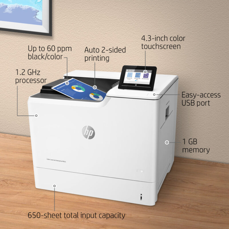 Imprimante Laser Couleur HP LaserJet Enterprise M653dn (J8A04A-B19)