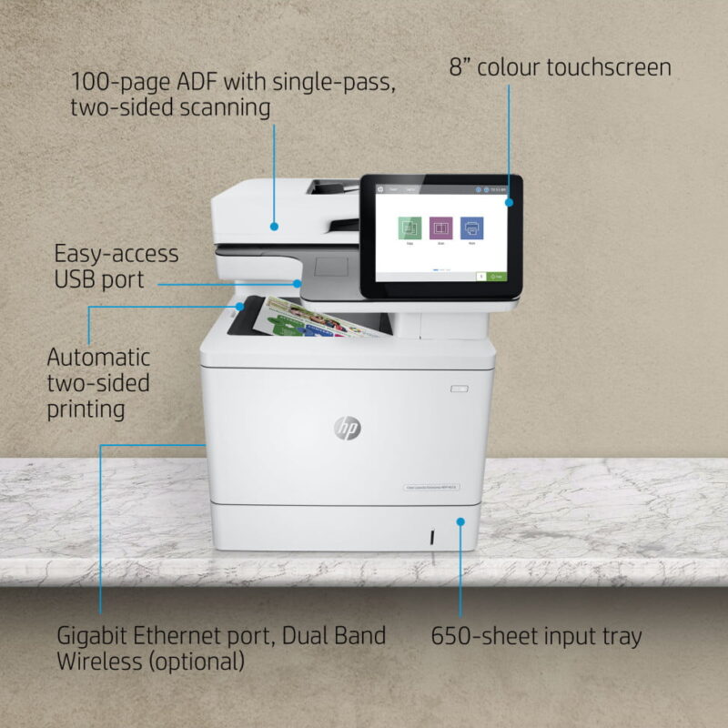 Imprimante Multifonction Couleur HP LaserJet Enterprise M578dn (7ZU85A-B19)