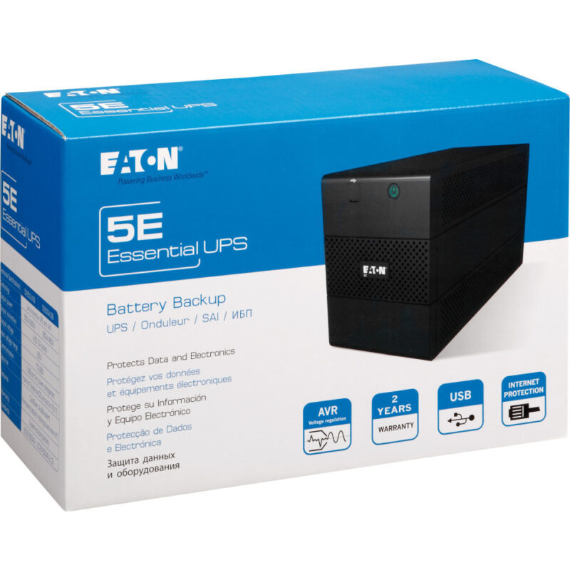 Onduleur Line-interactive Eaton 5E 5E650IUSB - 360 W / 650 VA - 4 prises C13 (5E650IUSB)