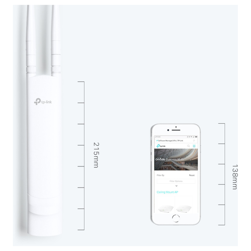 Point d'accès TP-Link WiFi N 300 Mbps Extérieur IP65 (EAP110-OUTDOOR)