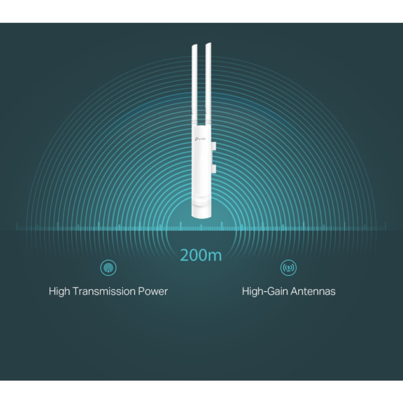 Point d'accès TP-Link WiFi N 300 Mbps Extérieur IP65 (EAP110-OUTDOOR)