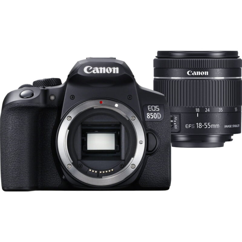 Reflex Canon EOS 850D + objectif EF-S 18-55mm IS STM (3925C002AA)