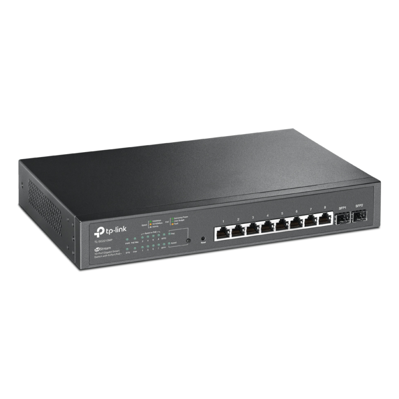 Switch Smart TP-Link JetStream 10 ports Gigabit avec 8 ports PoE+ (TL-SG2210MP)