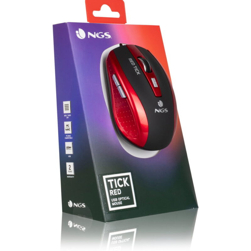 Souris filaire NGS Tick Rouge (TICKRED)